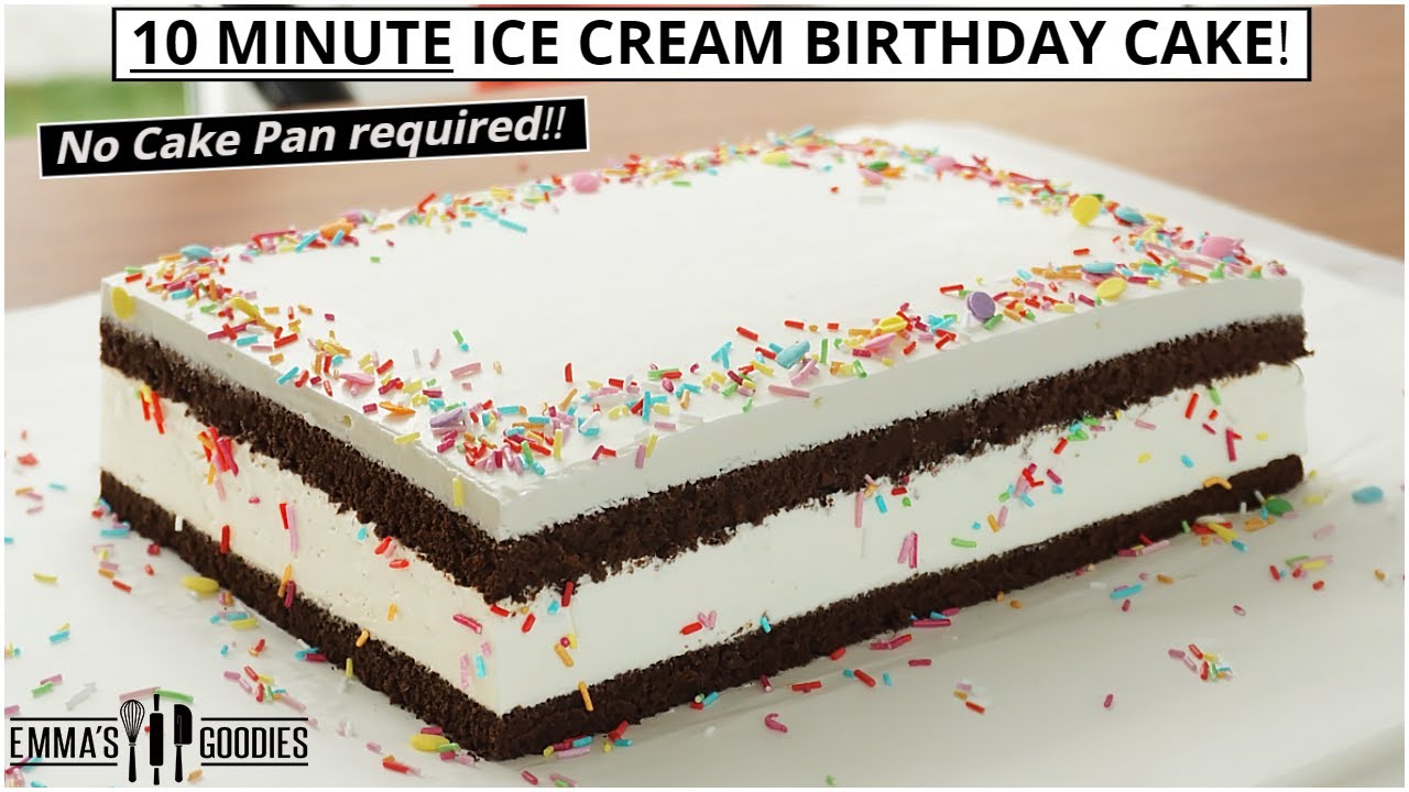 10 Minute Ice Cream Birthday Cake Soft Chocolate Cake W Softy Ice