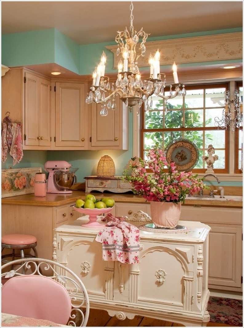 1763 Best Shabby Chic Kitchens Images On Pinterest Small Kitchens