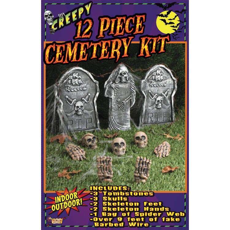 18 Piece Cemetery Decoration Kit Yard Decorations