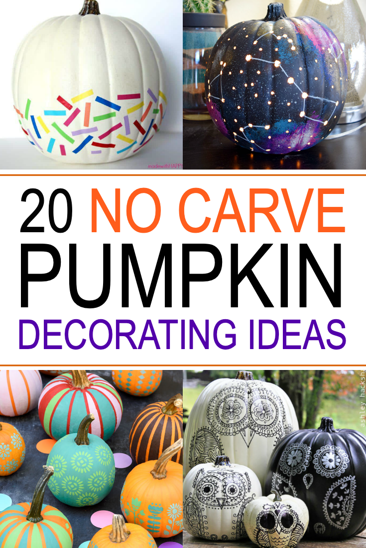 20 No Carve Pumpkin Decorating Ideas Sunshine Whispers