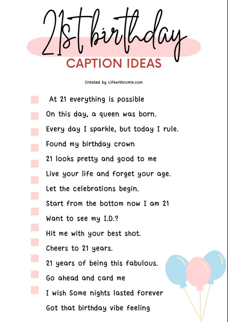 21St Birthday Ideas To Make Your Day Memorable Festa Simples