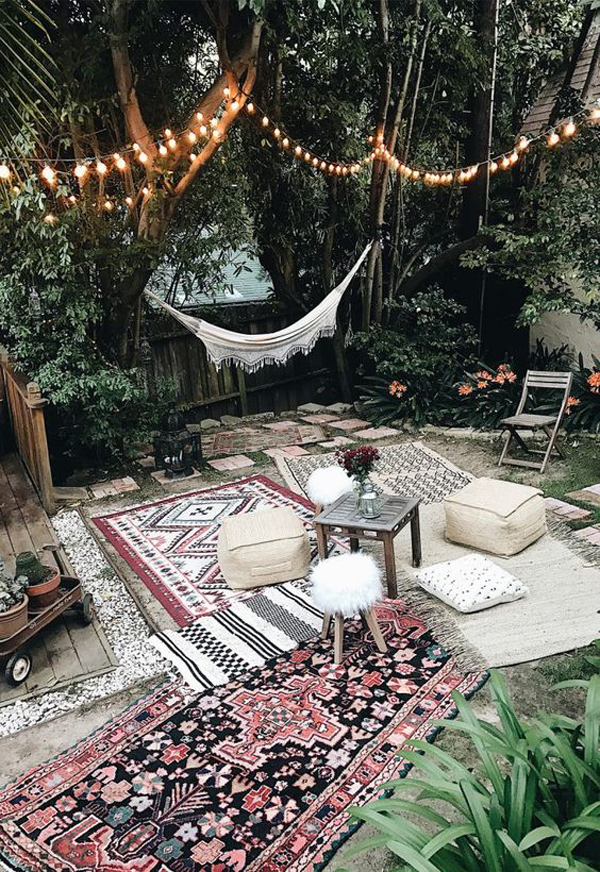 23 Beautiful Bohemian Garden Ideas With Outdoor Retreat Housetodecor Com