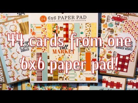 44 Mass Produced Cards From 6X6 Pad Under 5 Youtube