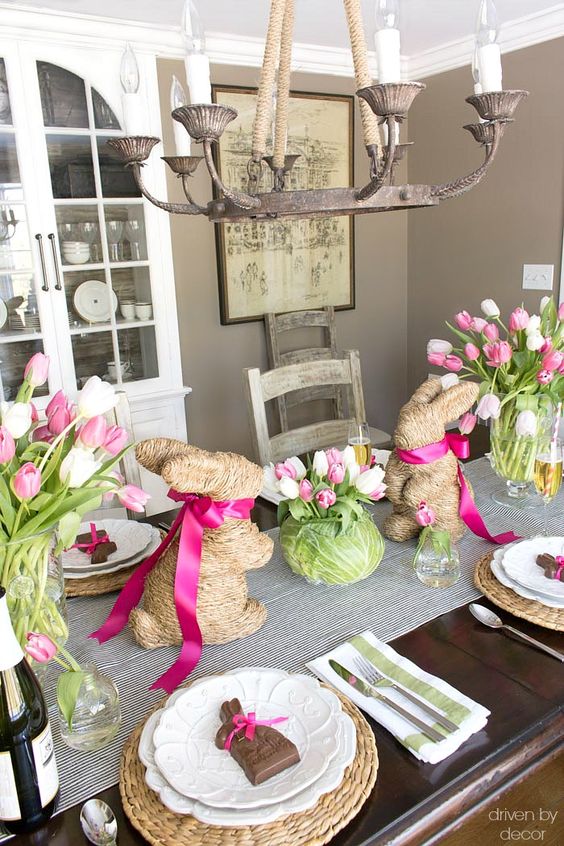 45 Creative And Easy Easter Table Decoration Ideas