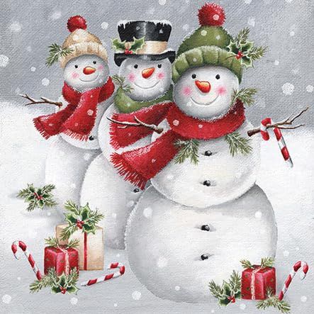 Amazon Com 20 Ct 13X13 Christmas Napkins For Decoupage Snowman Napkins