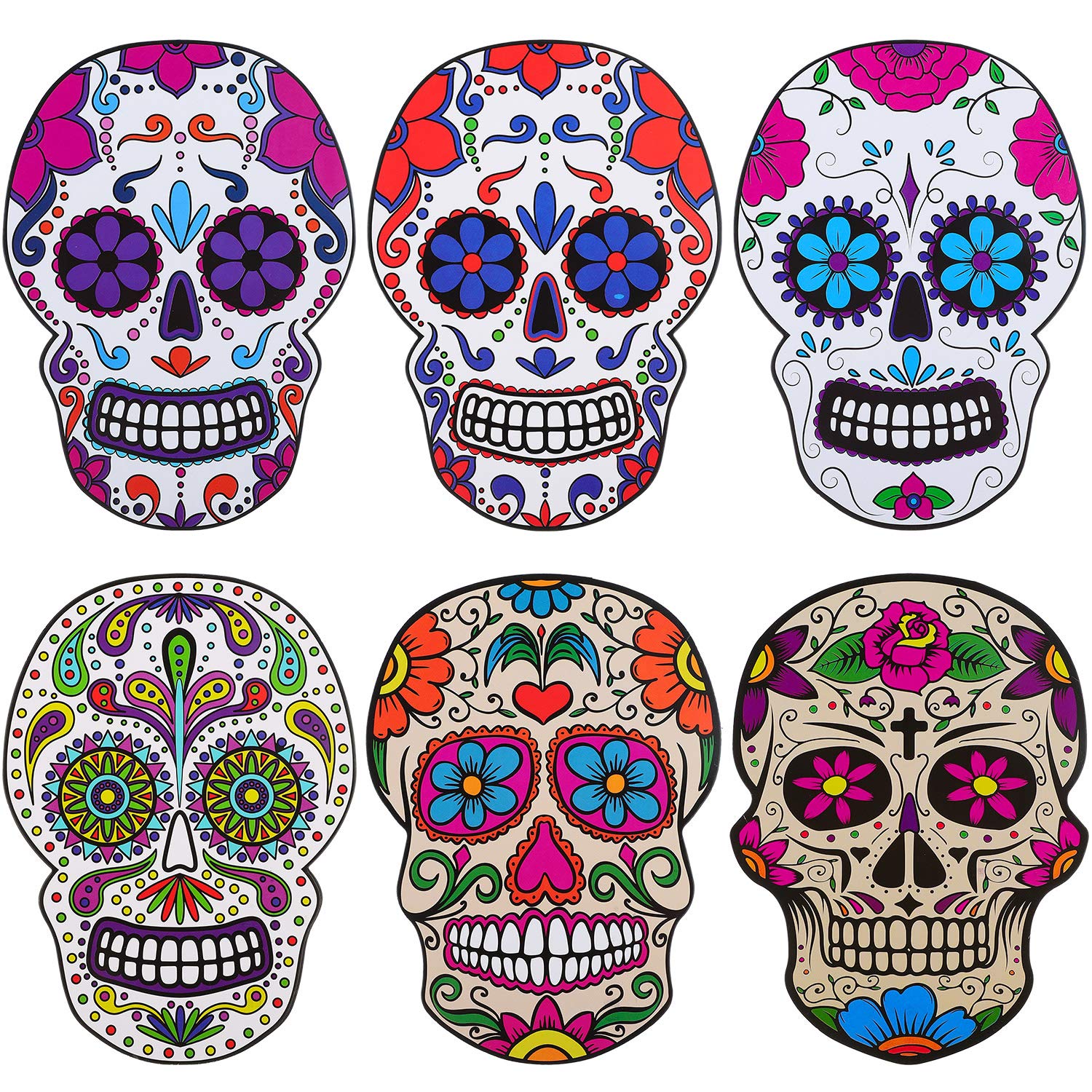 Amazon Com Zonon 30 Pieces Sugar Skull Decor Halloween Day Of The Dead