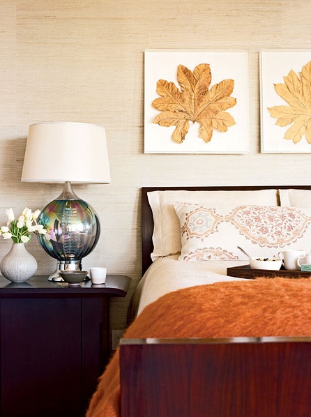 Autumn Decorating Ideas Beige And Rust Red Orange Fall Inspired Bedroom