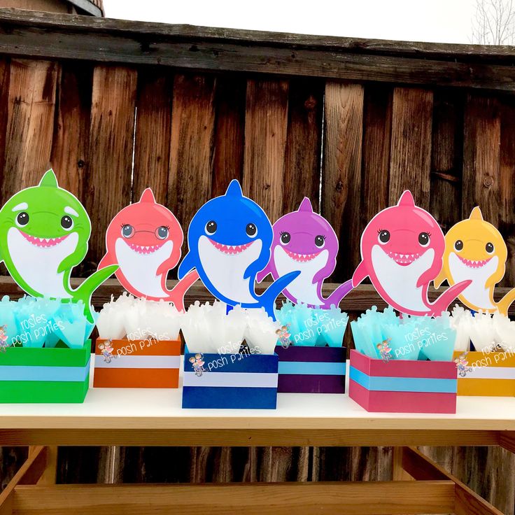 Baby Shark Theme Party Centerpiece Decoration