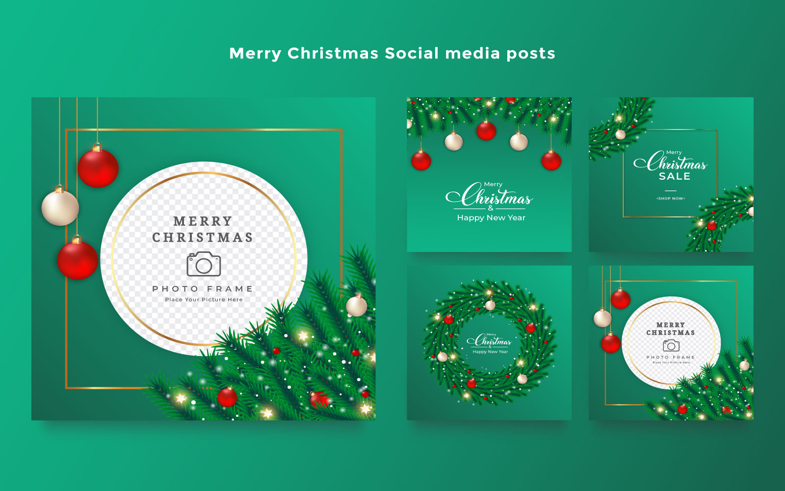 Beautiful Christmas Social Media Templates Entheosweb