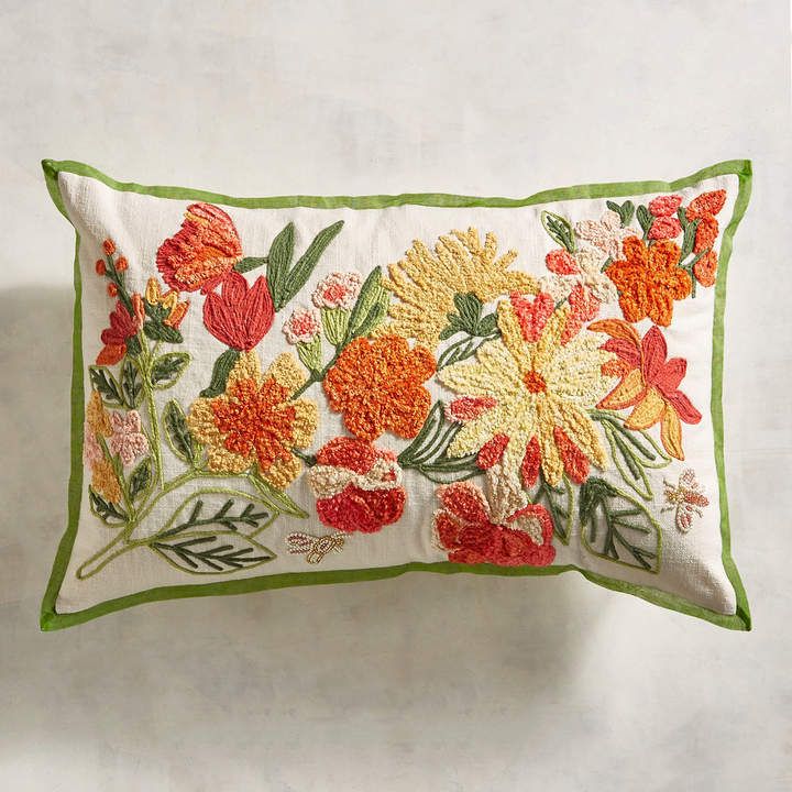 Big Floral Lumbar Pillow Pier 1 Imports Pillows Throw Pillows