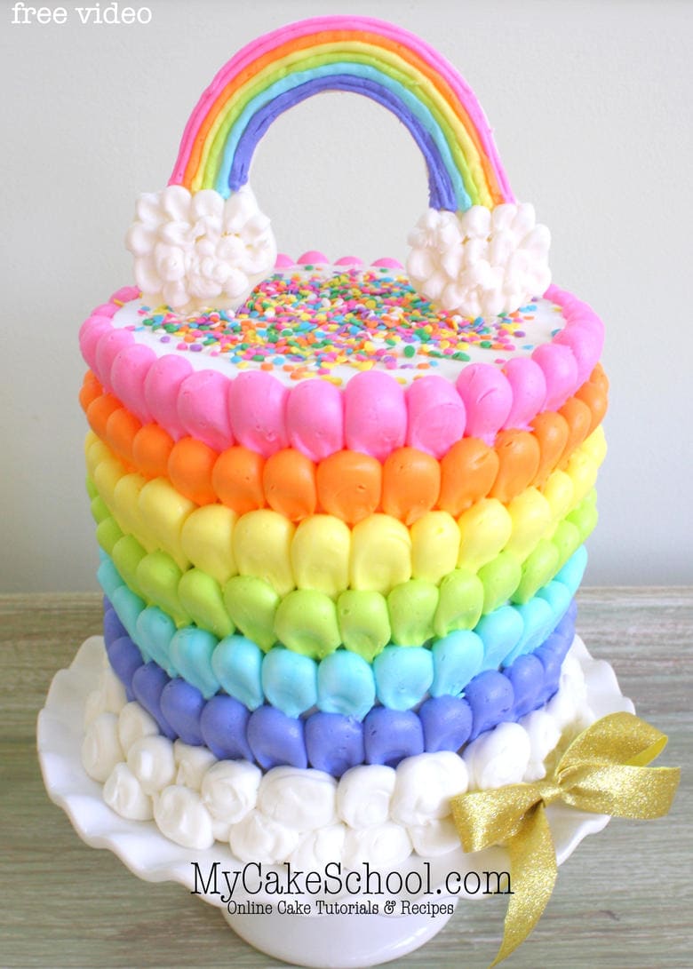 Buttercream Rainbow Tutorial Cake Cupcake Cakes Rainbow Cake