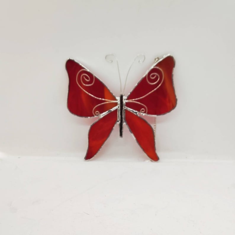 Butterfly Window Decoration Butterfly Suncatcher Glass Patio Etsy