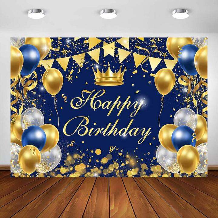 Buy Birthday Decorations For Men Adults Royal Blue And Gold Party