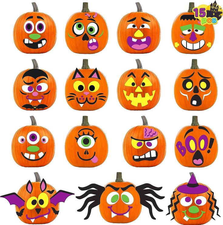 Buy Joyin 15 Packs Pumpkin Decorating Foam Stickers In 15 Designs