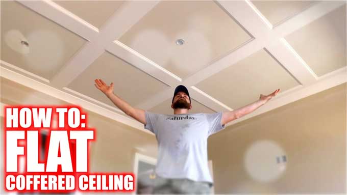 Ceiling Panels How To Install A Beam And Panel Ceiling Coffered Ceiling Diy Ceiling Panels