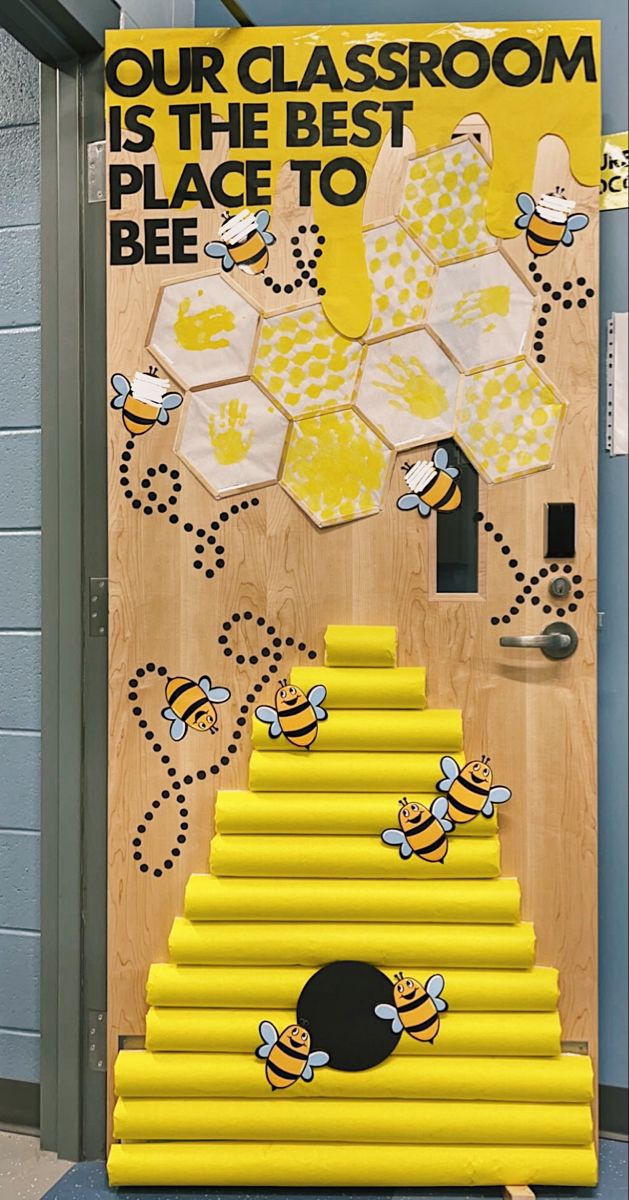 Chalkboard And Polka Dots Bee Themed Classroom Bee Classroom Decor Bee Classroom