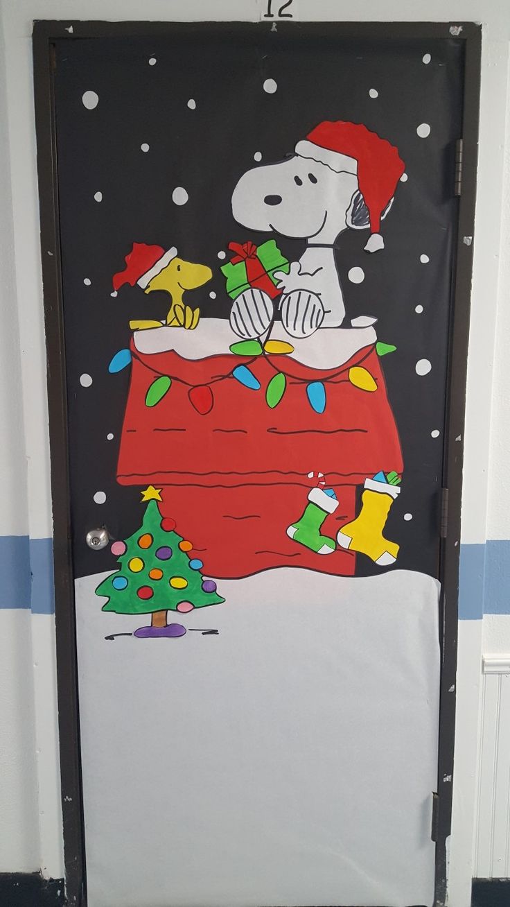 Charlie Brown Christmas Door Decorating Contest Christmas Classroom Charlie Brown Christmas