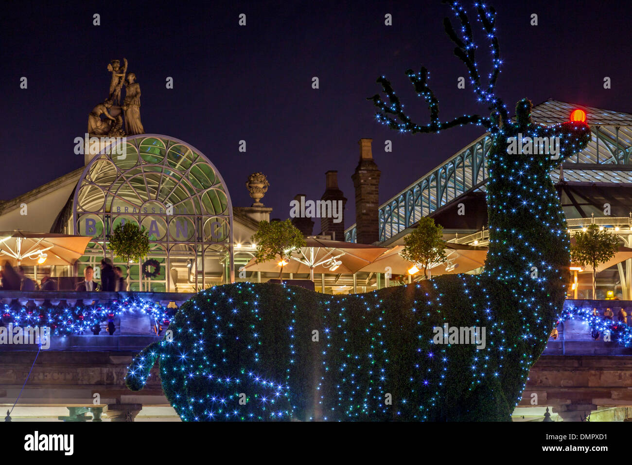 Christmas Decorations Covent Garden London England Stock Photo Alamy