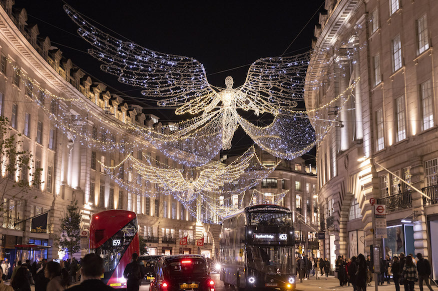 Christmas Decorations In London Stock Photo Image Of Light Lights