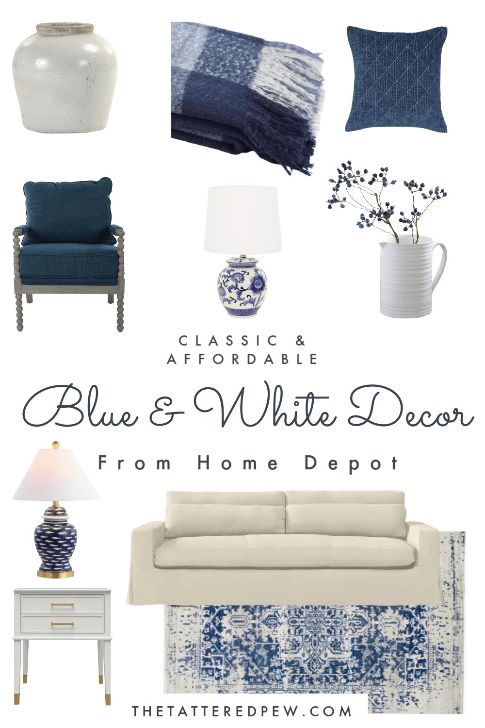 Classic And Affordable Blue And White Decor From The Home Depot Grow