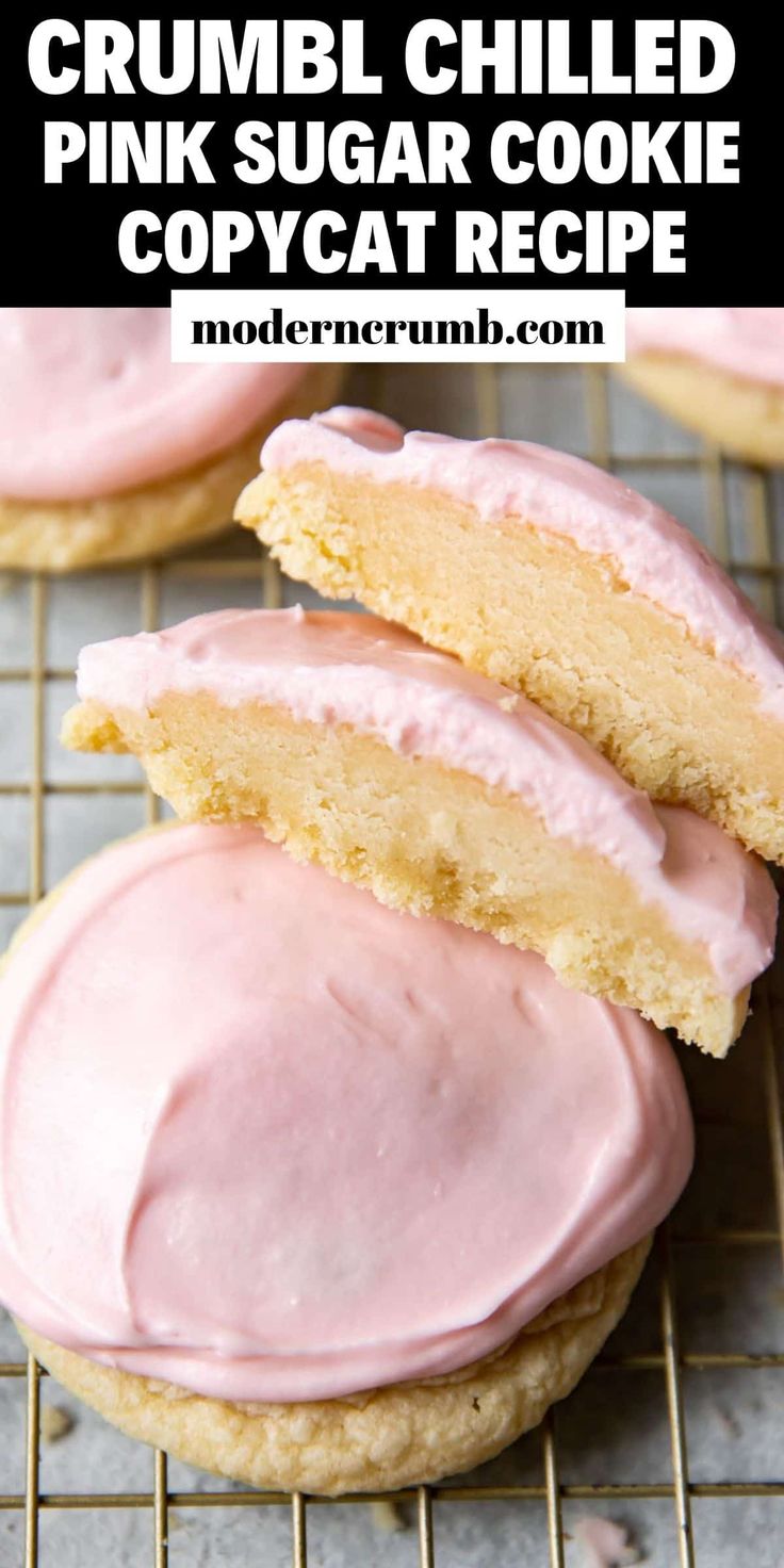 Copycat Crumbl Sugar Cookie Recipe The Pink Cookie