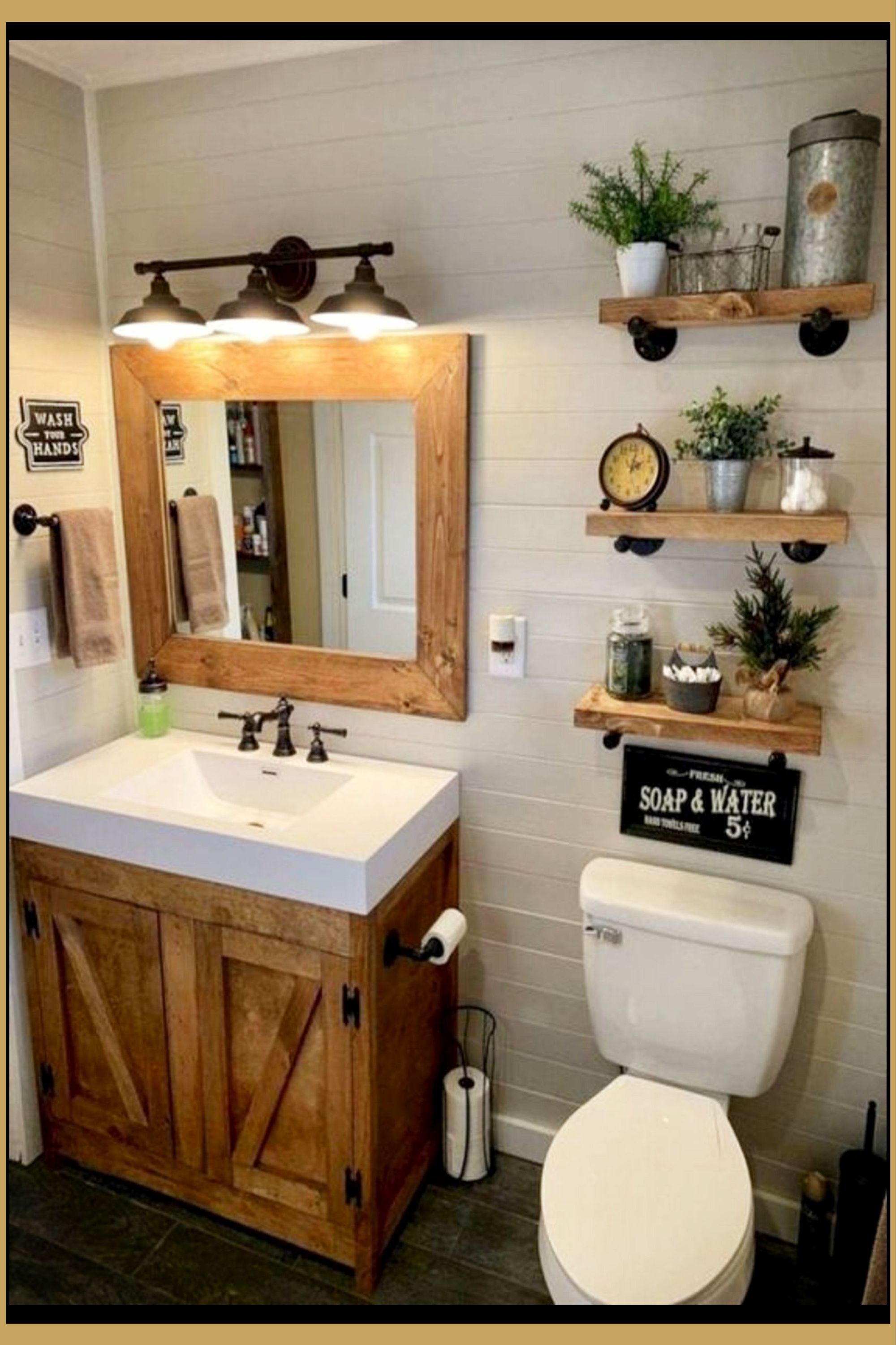 Cottage Vintage Country Bathroom Designs Small Bathroom Decor