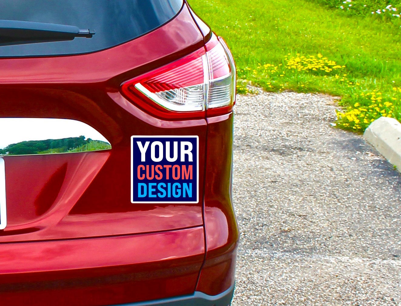 Custom Car Magnet With Text Color And Image Of Your Choice Etsy