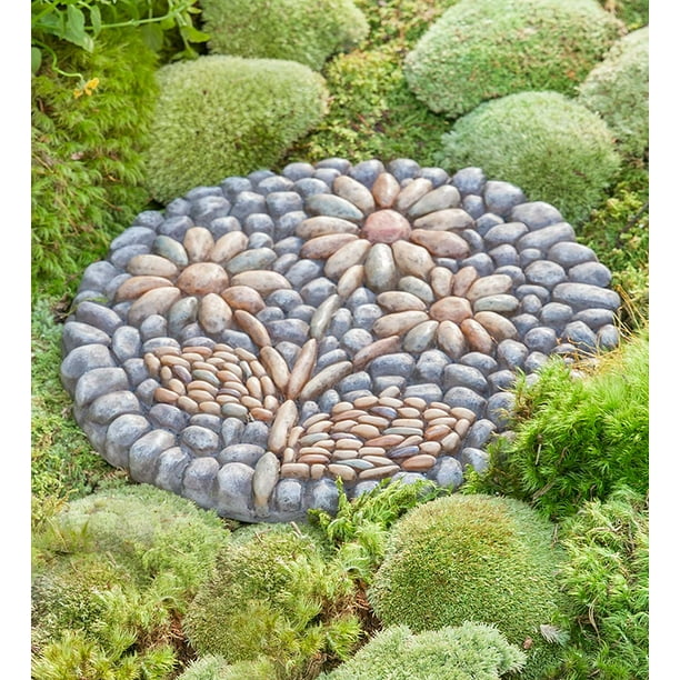 Decorative Garden Stepping Stone Flower 10 Amp Quot Dia X 75 Amp Quot H Walmart Com Walmart Com