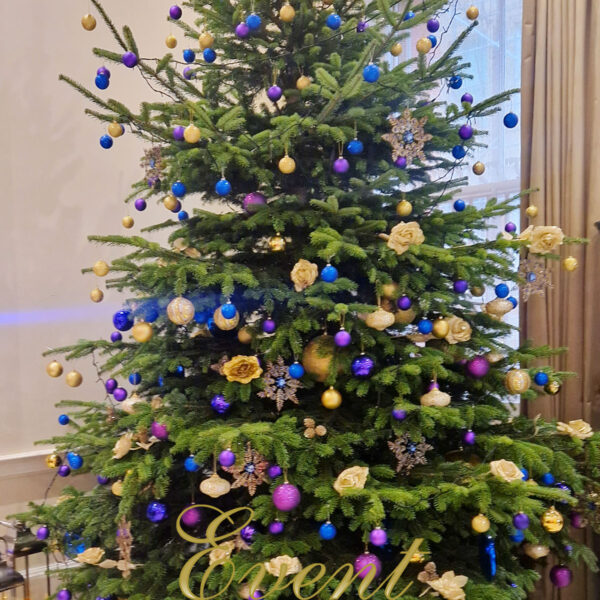 Designer Decorated Artificial Christmas Tree Hire The Happy Christmas