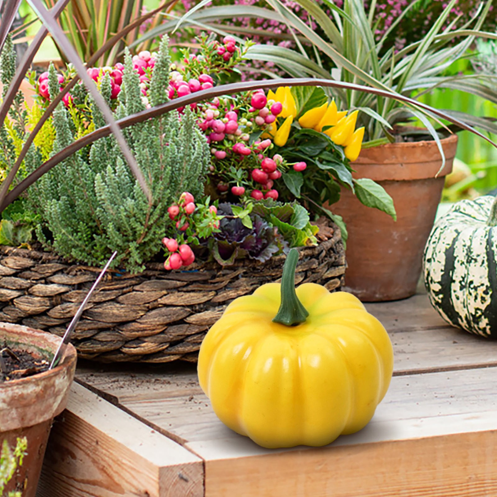 Desktop Decoration Mini Artificial Pumpkins Fall Harvests Pumpkins