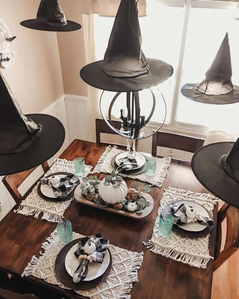 Dining Room Decorated With Halloween Witch Decor Soul Amp Lane