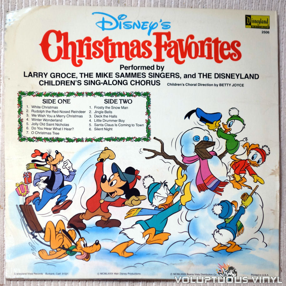 Disney Amp 39 S Christmas Favorites Vinyl Record Lp Album Vg Larry Groce The Disneyland Sing Along