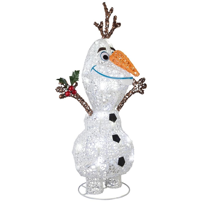 Disney Disney Pixar 21 653 In Olaf The Snowman Sculpture With White Led