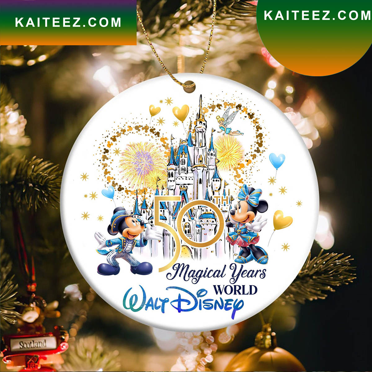 Disney World 50Th Anniversary Christmas Ornament Chip And Company