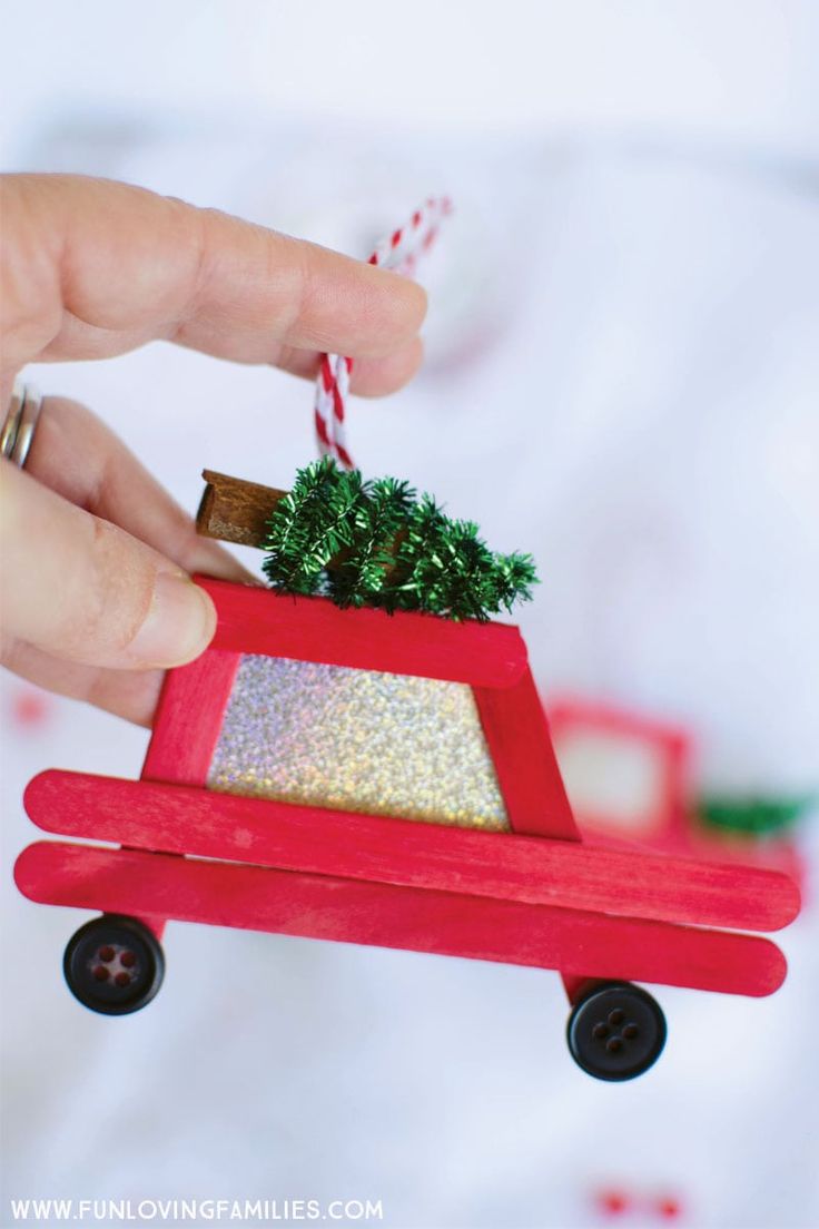 Diy Car And Truck Popsicle Stick Christmas Ornaments Fun Loving Families