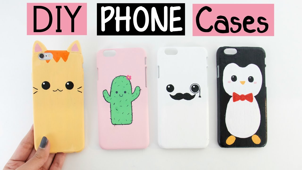 Diy Phone Cases Four Cute Easy Designs Youtube