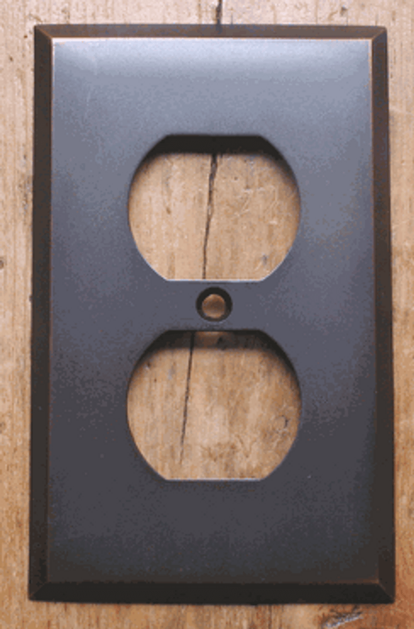 Duplex Receptacle Plate In Oil Rubbed Bronze