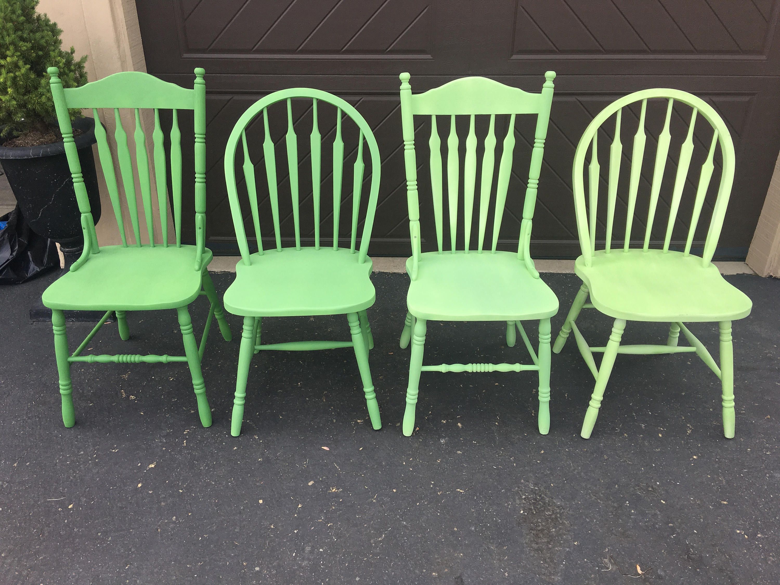 Farmhouse Chairs Set Of Four Vintage Farm Chairs Painted With Your