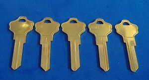 Five Locksmith Kw10 Key Blanks Fits Kwikset Titan Solid Brass And Kw1