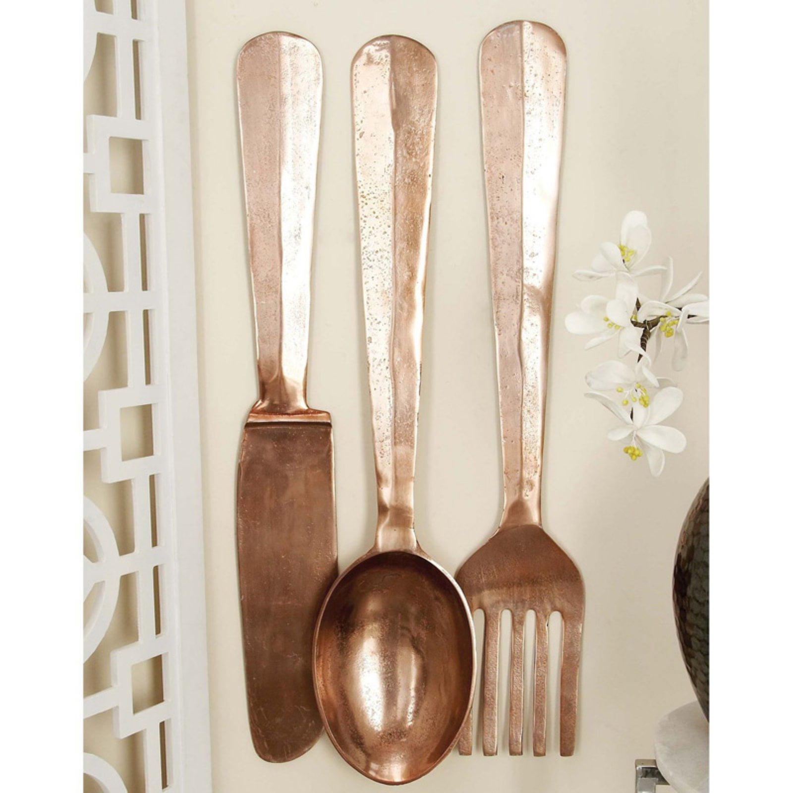 Free 2 Day Shipping Buy Decmode Extra Large Copper Metal Utensil Wall