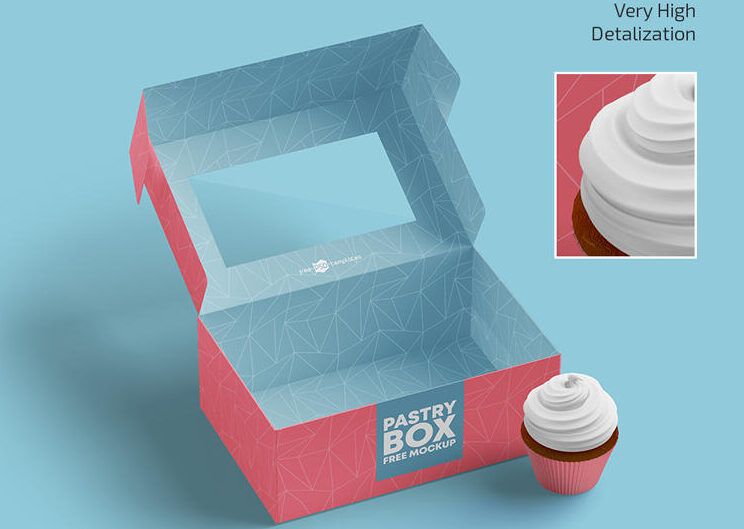 Free Pastry Box Mockup Mockuptree