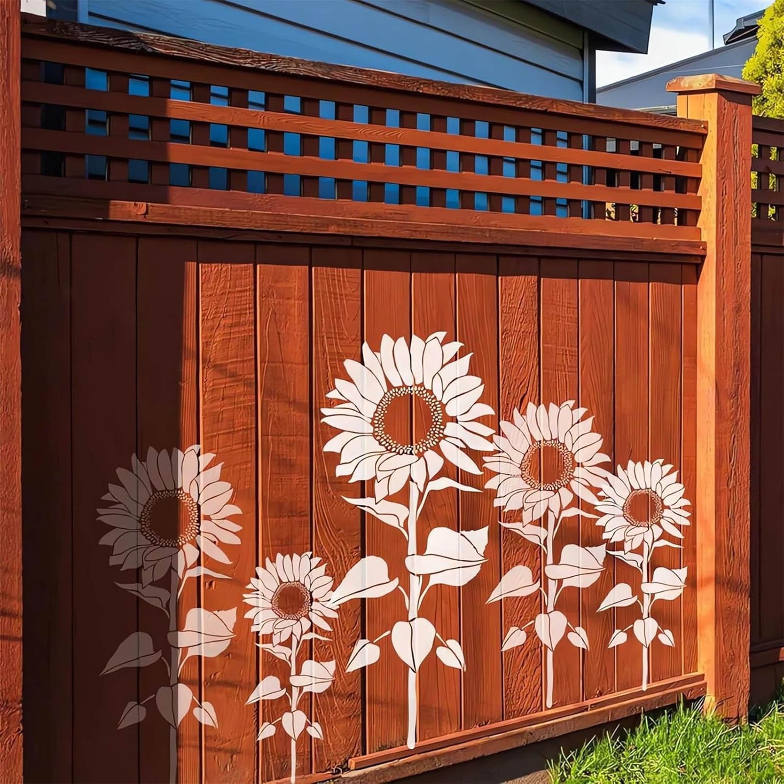 Garden Fence Large Flower Stencils Diy Decoration 2024 New Reusable