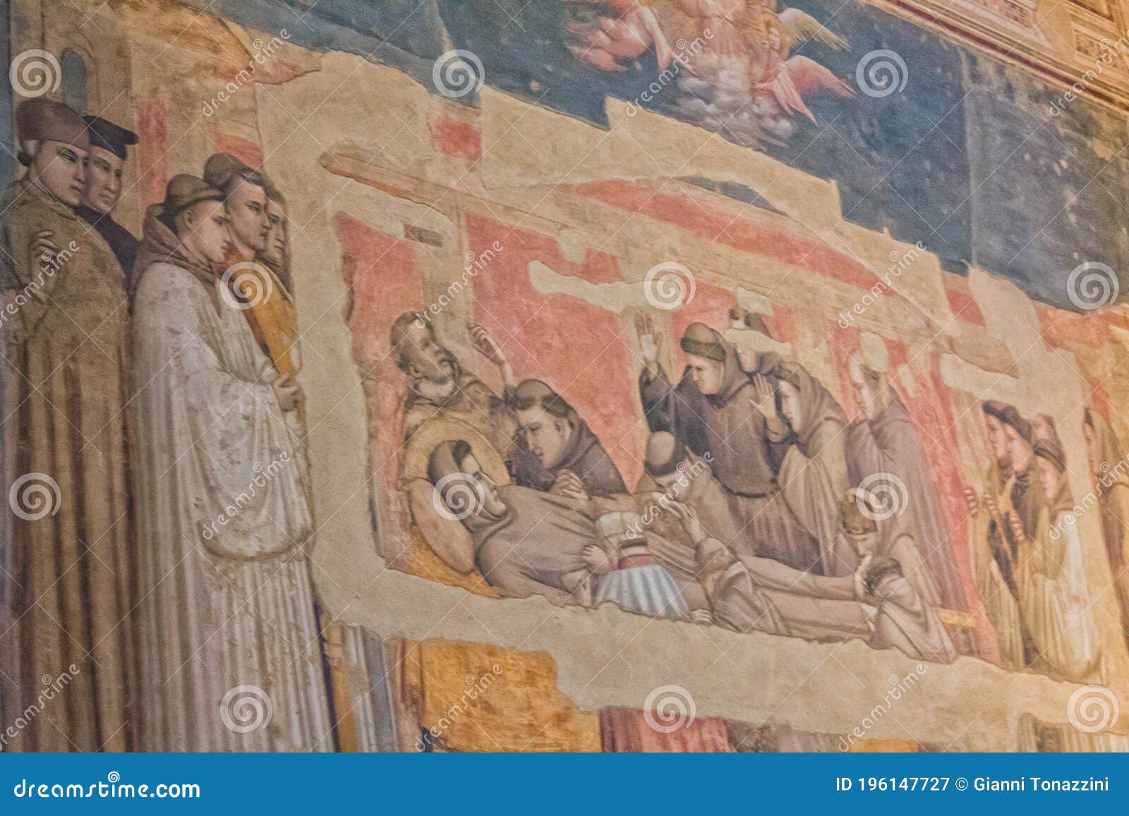 Giotto Frescos In Bardi Chapel Santa Croce Florence Editorial