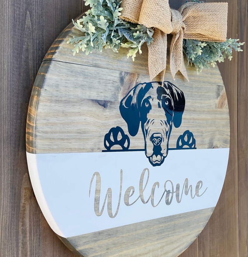 Great Dane Welcome Sign Etsy