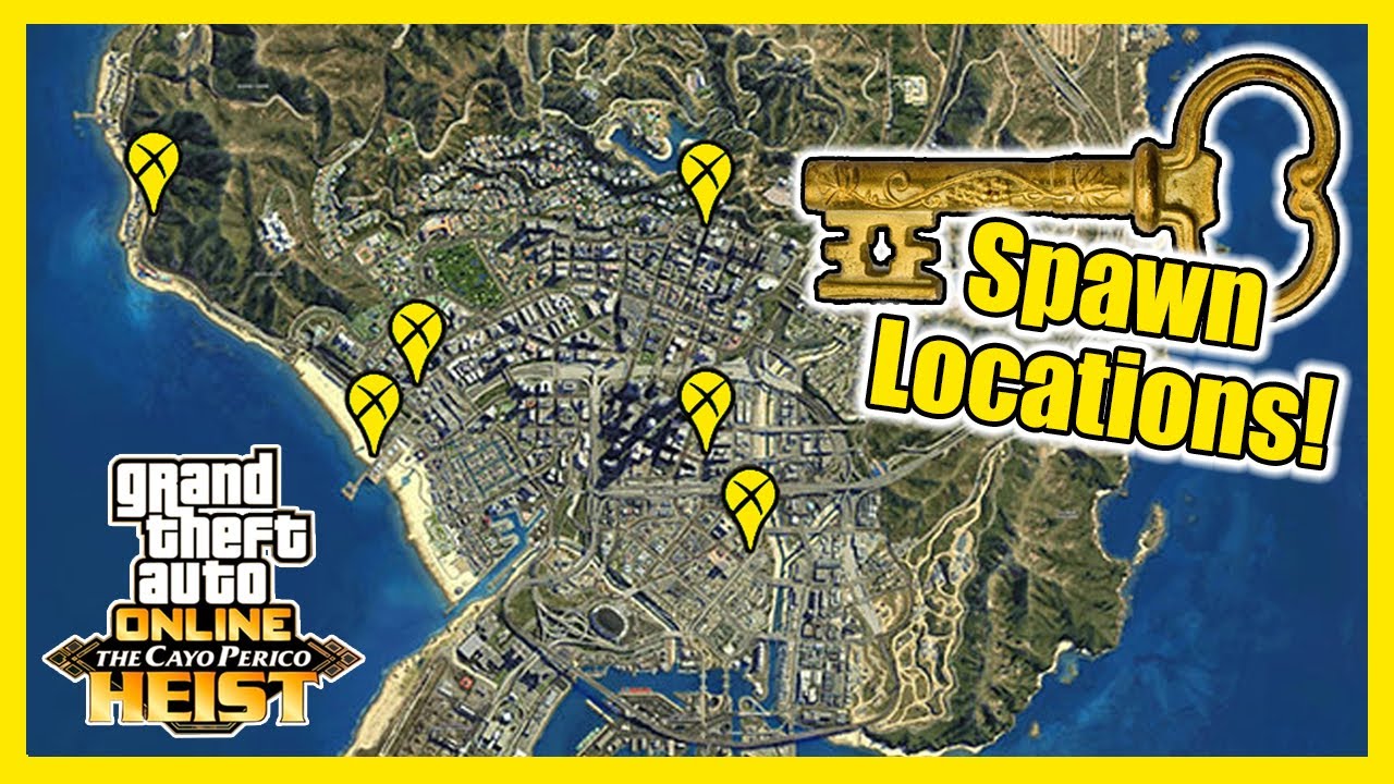 Gta 5 All Key Locations For Cayo Perico Gun Gamesual