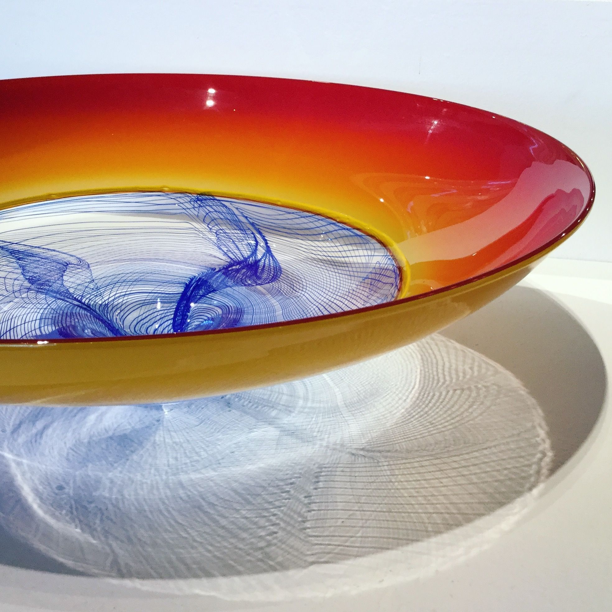 Hand Blown Glass Centerpiece Bowl Glass Blowing Hand Blown Glass Contemporary Glass Art