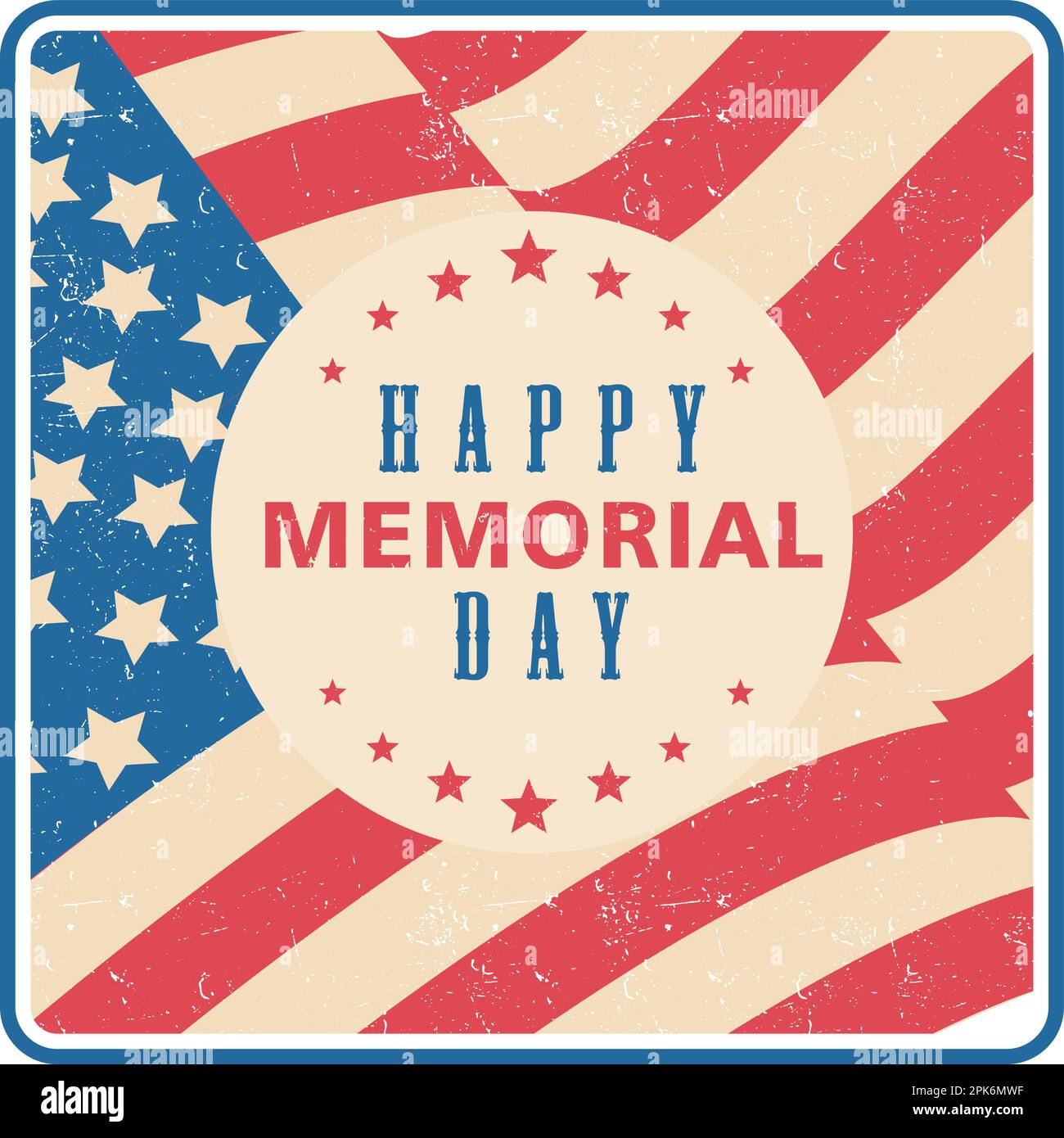 Happy Memorial Day Celebrate Honor And Remember Greeting Card Vector