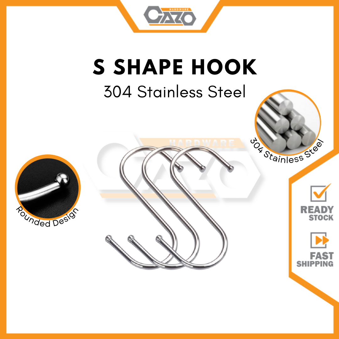 Hk2 Stainless Steel S Hook S Shape Hook Pengantung S Penyangkut