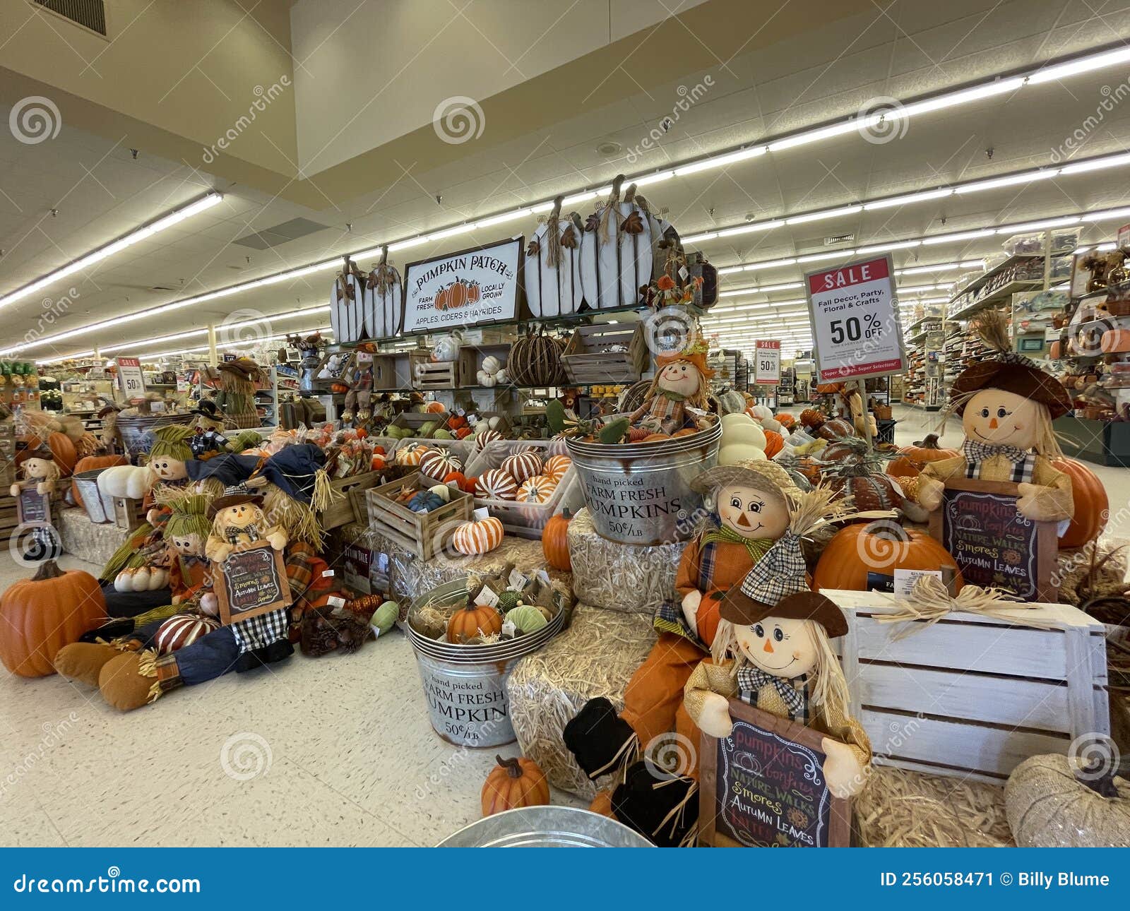 Hobby Lobby Retail Store Interior Fall Display At Entry Way Editorial