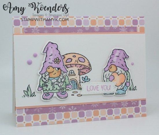 Holiday Card With Kindest Gnomes By Stampin Amp 39 Up Lauramilligan In 2022 Homemade Christmas